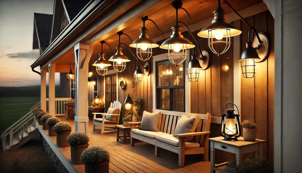 02 - Enhance Your Outdoor Porch With Barn Lights