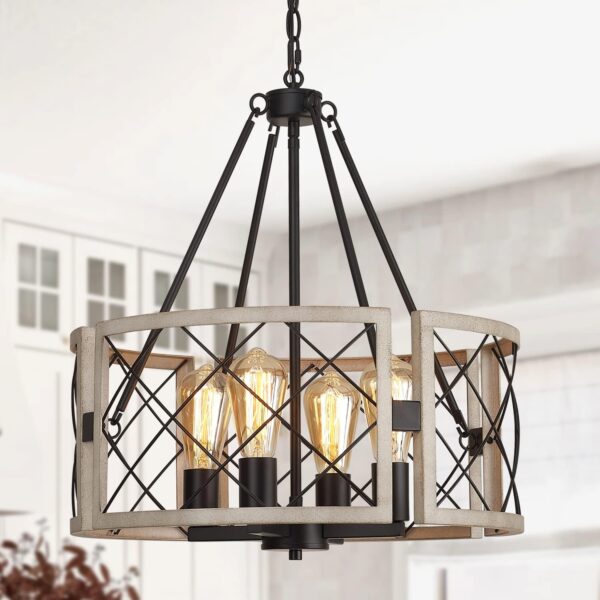 Adjustable Chandelier Fixture With Timeless Industrial Appeal 1