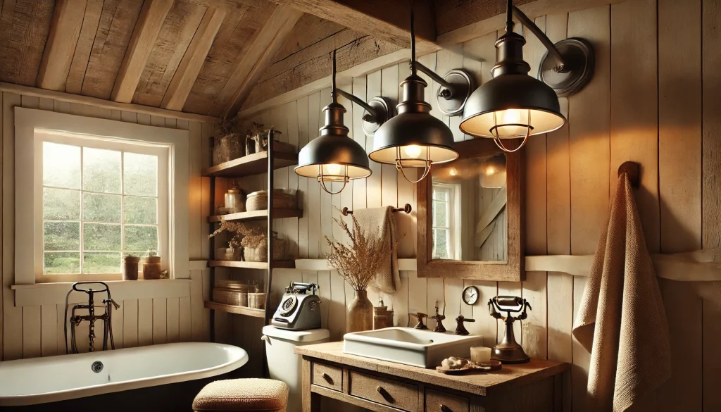 Bathroom With Barn-Style Light - 04