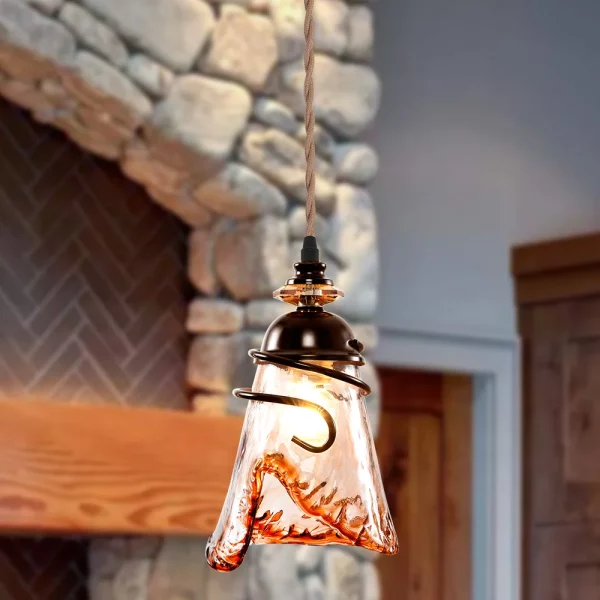 CountryRoad Retro Mid-Century Oil Rubbed Bronze Farmhouse Pendant Light