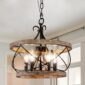 Rustic Drum Pendant French Country Design