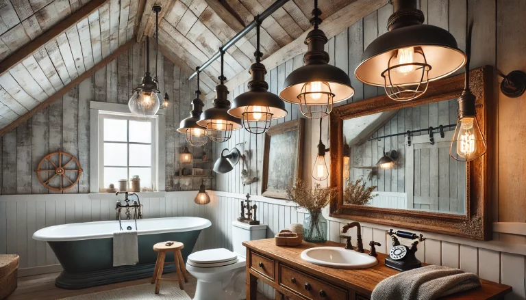 Transform Your Bathroom With Farmhouse Lighting Ideas - 01