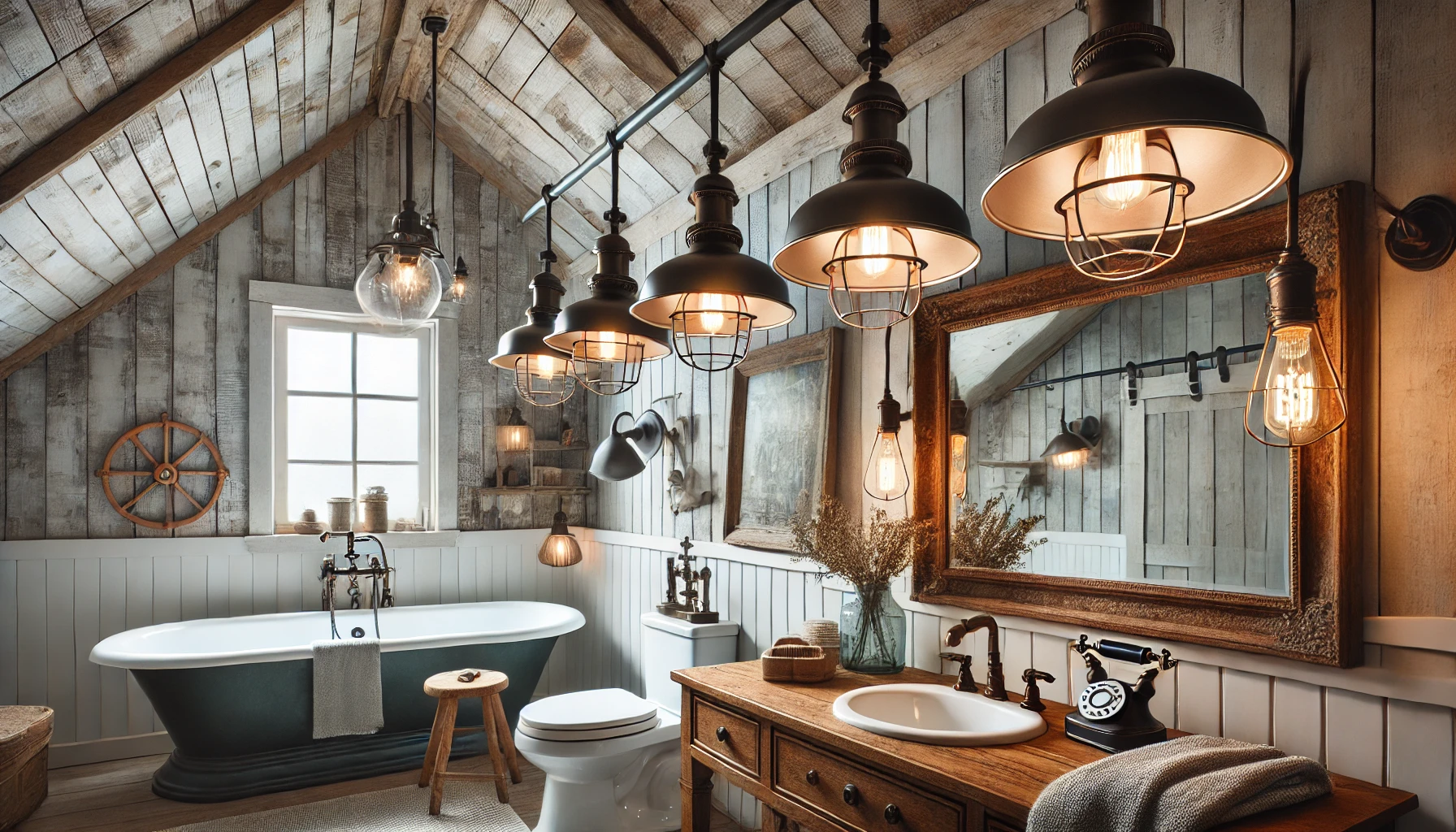 Transform Your Bathroom With Farmhouse Lighting Ideas - 01